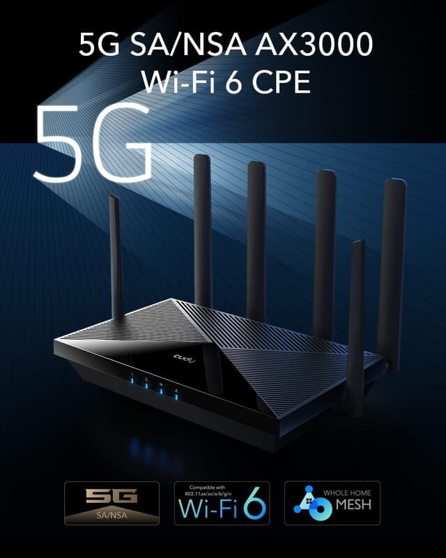 Cudy 5G NR/SA/NSA AX3000